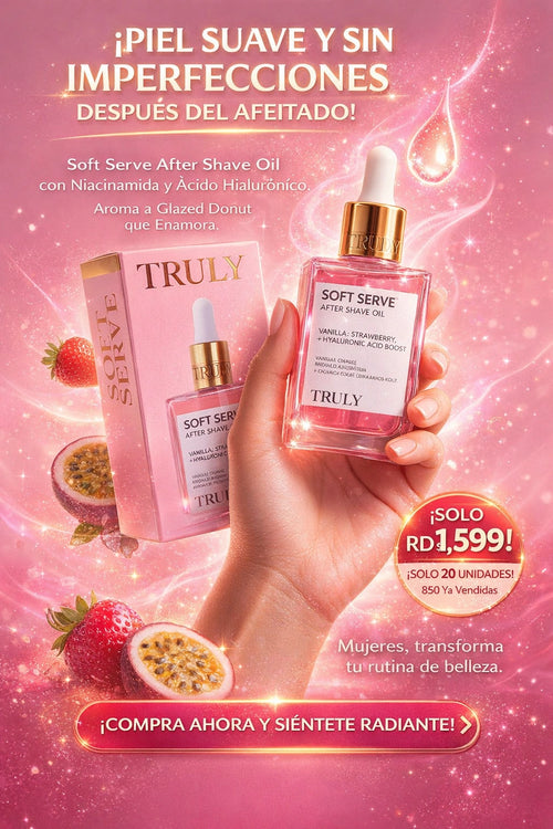 TRULY Aceite After Shave de luxury | Aclara tu piel.